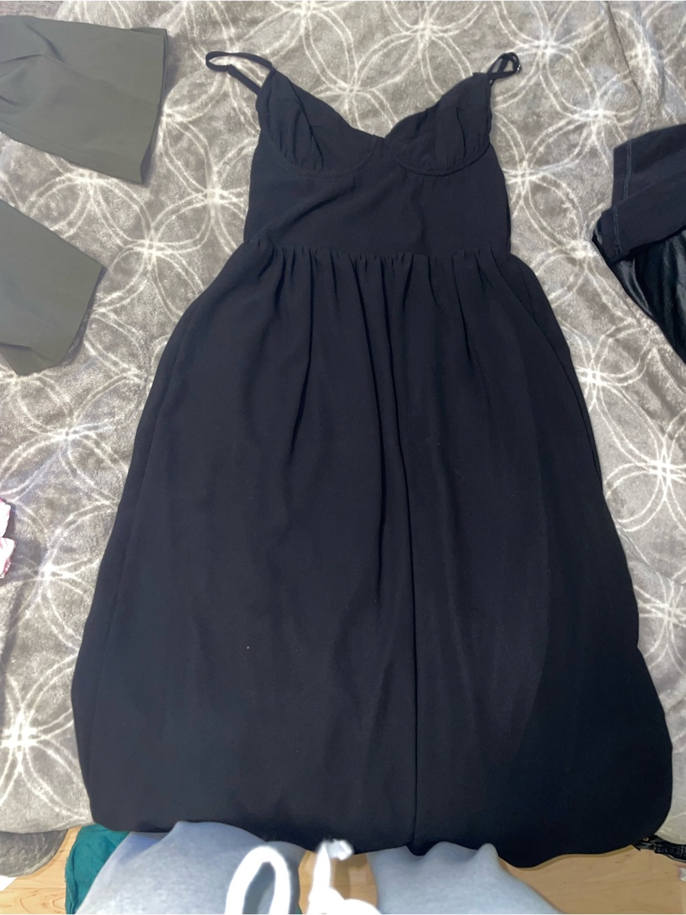 Classic Black Spaghetti-Strap Dress